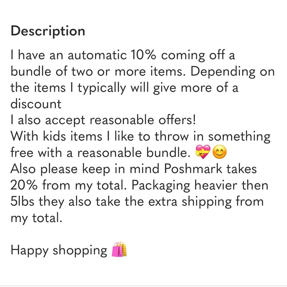 Bundle two or more items for a discount!!!